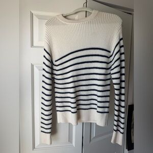 Wilfred Cream and Black Navy Sweater